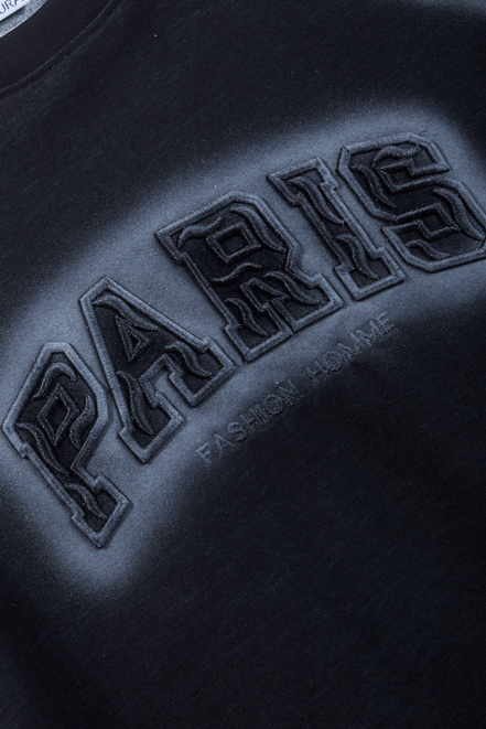 Auraa Paris Halo - Premium Embroidered T-Shirt (Black)