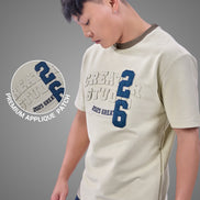 Auraa DenEase - Round Neck Oversized Denim T-Shirt (Off-White)