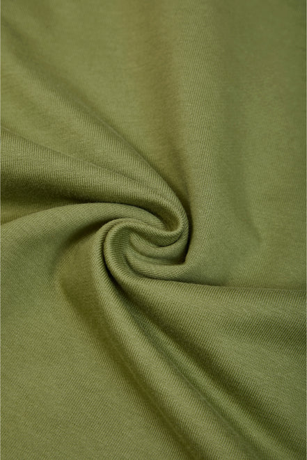 Auraa Limitless - 3D Textured Graphic Round Neck T-Shirt (Green)