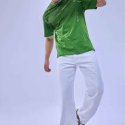 Auraa Urban Canvas - Abstract Paint Splatter Oversized T-Shirt (Green)